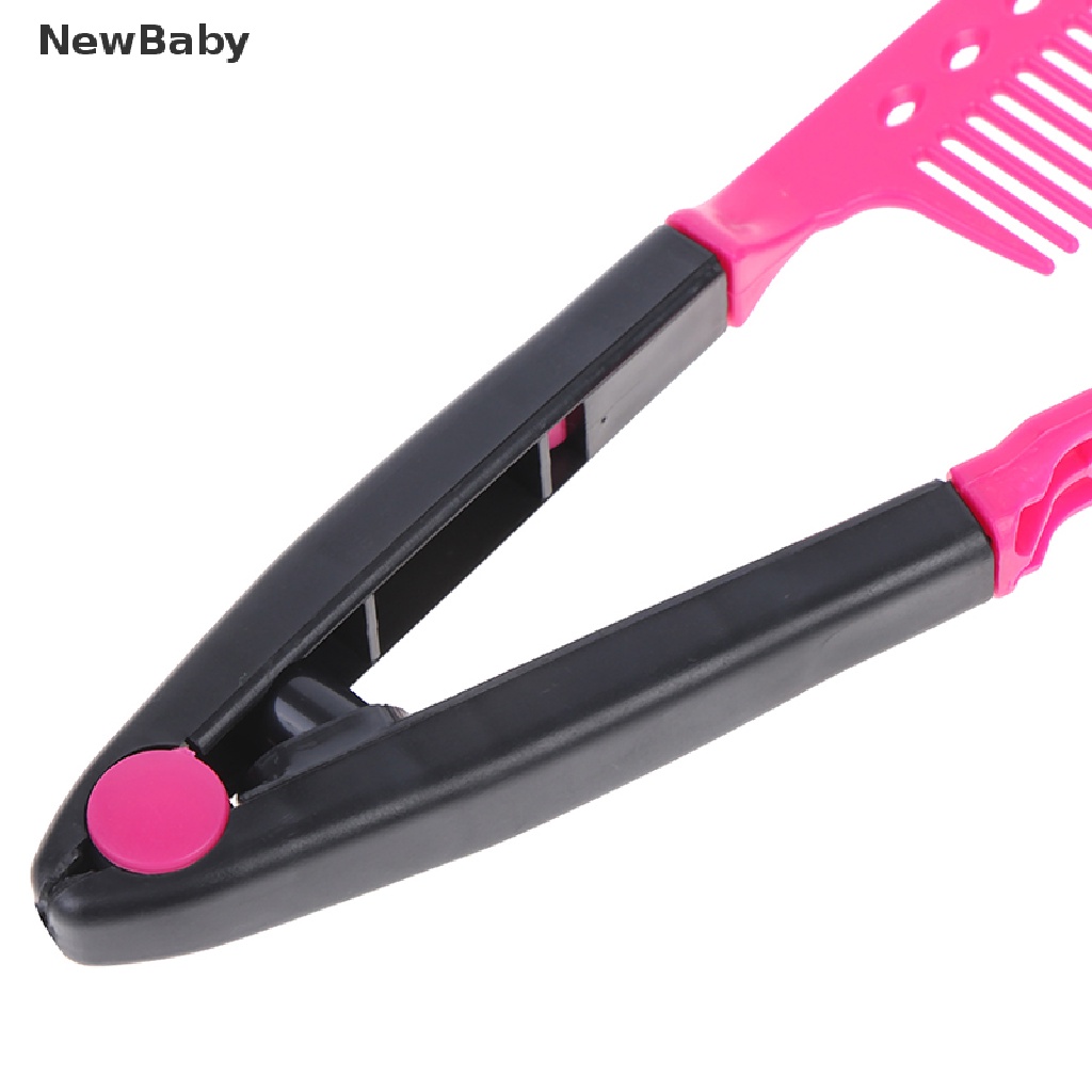 NewBaby 1X Straight Hair Comb Brush Tool For Dry Iron Hair Curl to Straight Hair Shaper ID