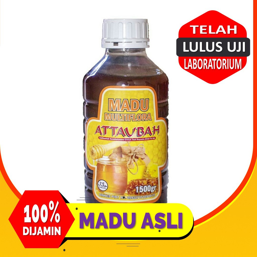 

Madu Murni Multiflora Attaubah 1,5 Kg - Telah Lulus Uji Lab