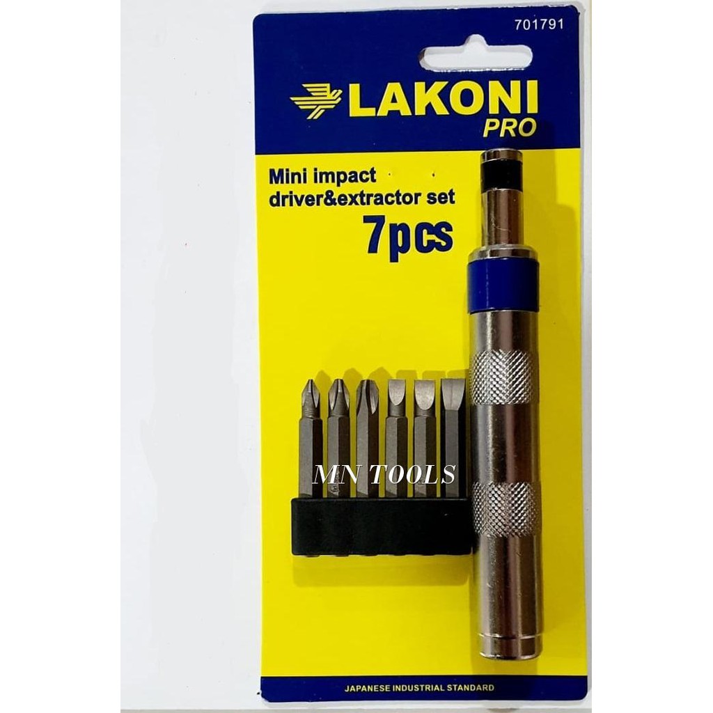 LAKONI PRO 701791 Obeng Ketok 7 Pcs MINI Tap Impact Driver