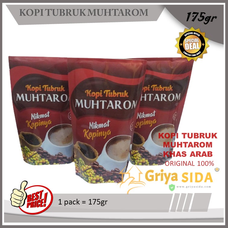 Kopi tubruk Muhtarom 125 gr kopi rempah kopi ARAB MUHTAROM Fresh Asli Bubuk Giling Halus