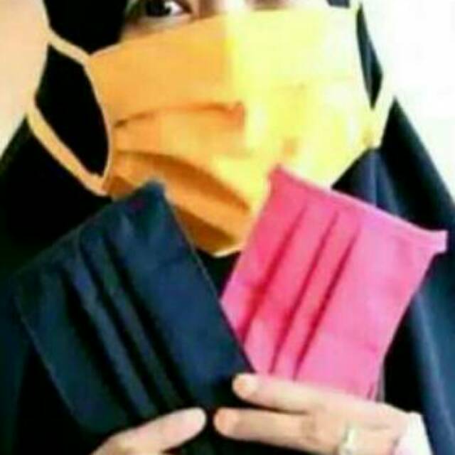 Masker Kain Hitam,masker kekinian,masker hijab,bisa COD