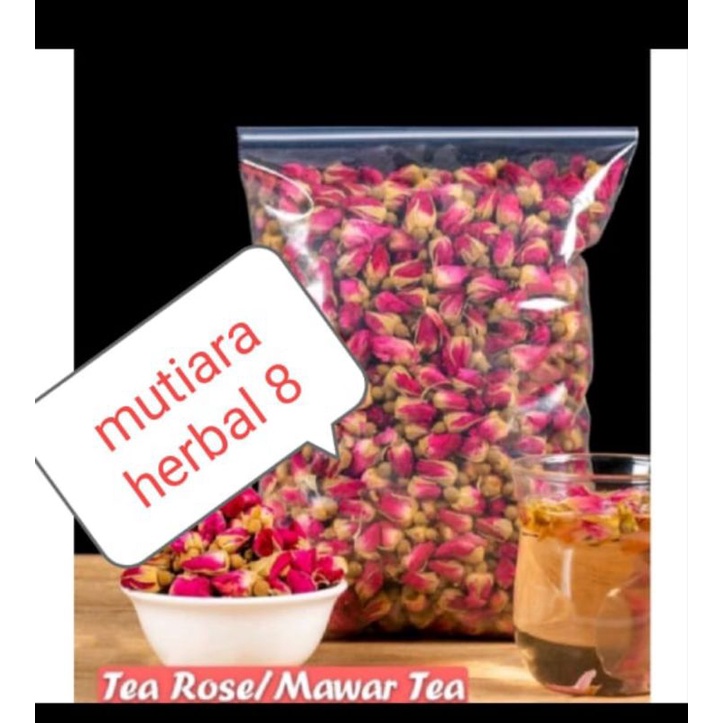 

100gram teh bunga mawar red rose buds flower tea