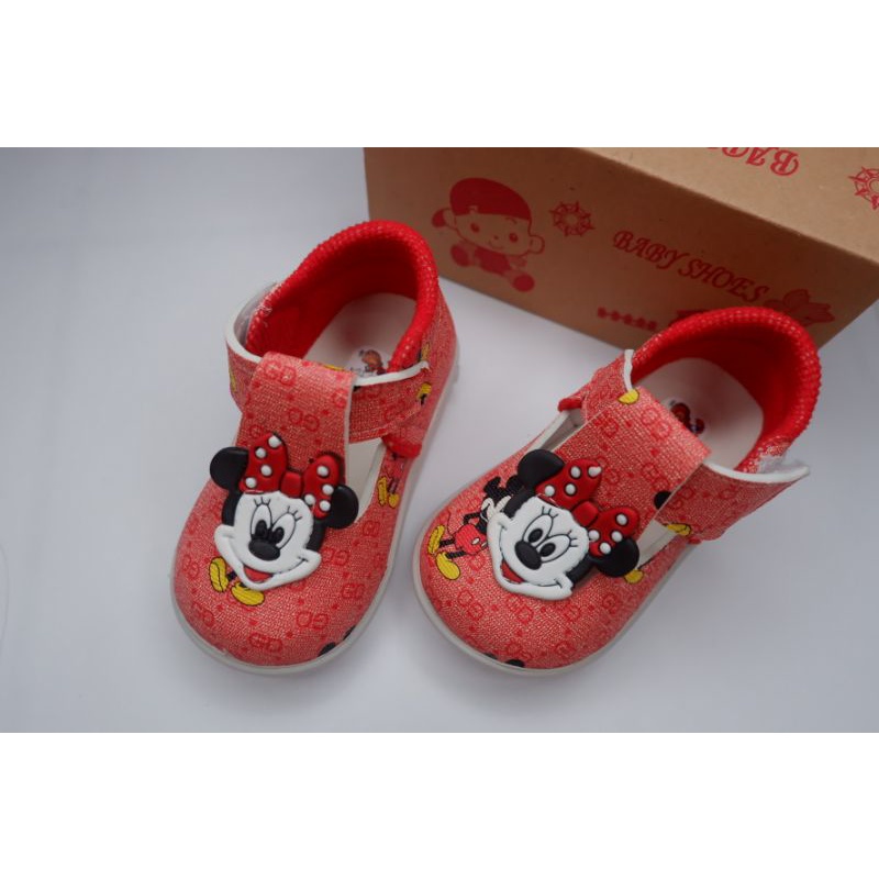 SEPATU ANAK PEREMPUAN MINIE MOUSE PEREKAT