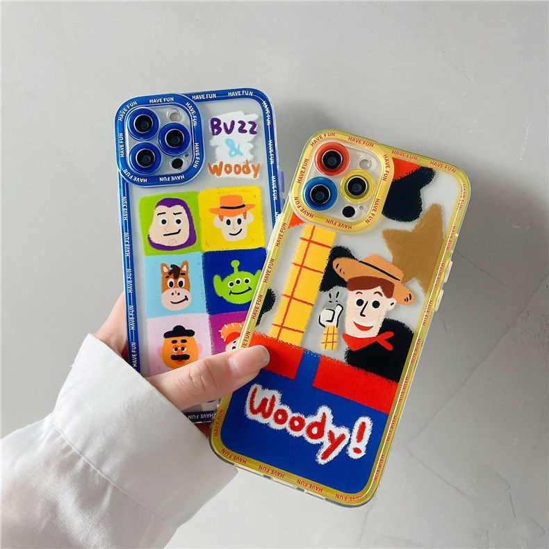 Woody Kartun Karakter Pola Casing Ponsel Untuk iPhone 7 8 Plus X Xs Xr 12 11 Pro Max