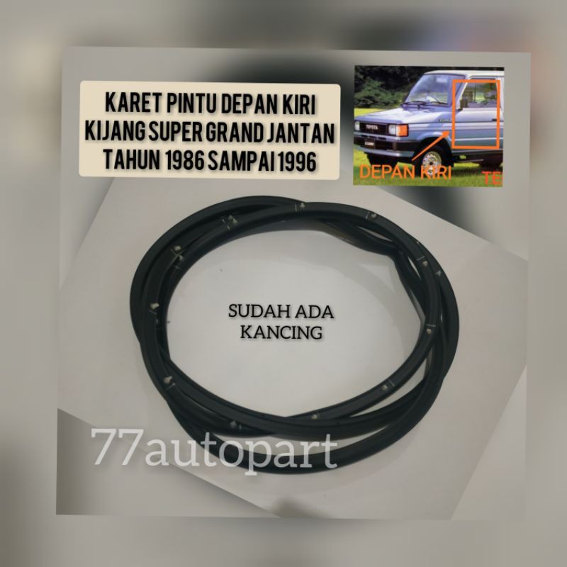 Karet pintu kijang super grand jantan rover depan kiri