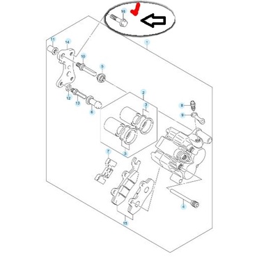 Set Baut Bracket Kaliper-Bolt SUZUKI SATRIA 2TAK 2T RU 120 LUMBA KOTAK PETAK HIU LSCM MALAYSIA F FU 