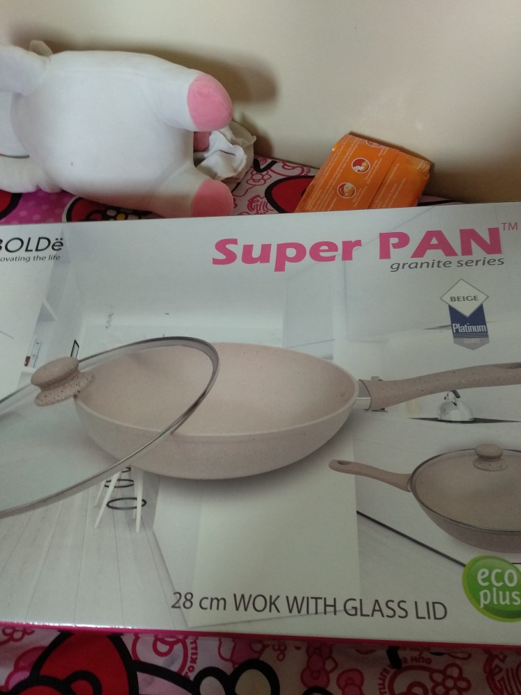 Bolde Super Pan Granite + Tutup Kaca 28cm Beige Induksi Glass Lid