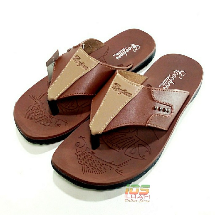 Sandal Pria Coopers F24 Jepit Sol Lentur Size 38-42 Coklat