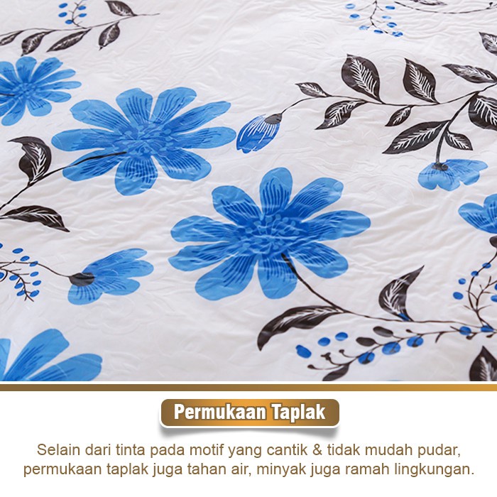 Taplak Meja Makan Persegi Anti Air Motif / Taplak Meja 4 Bangku High Quality - D10