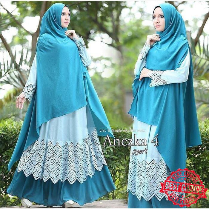 BAJU TERBARU Anezka tosca GZ gamis wanita bubblepop tosca Terlaris