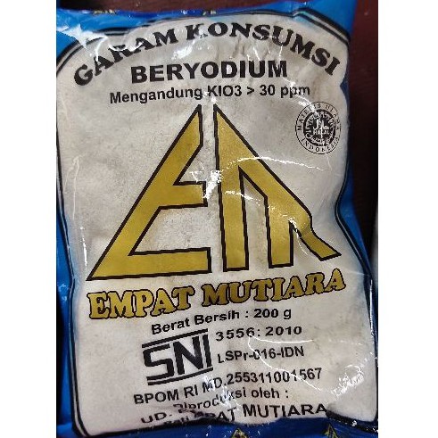 

garam beryodium empat mutiara 200g