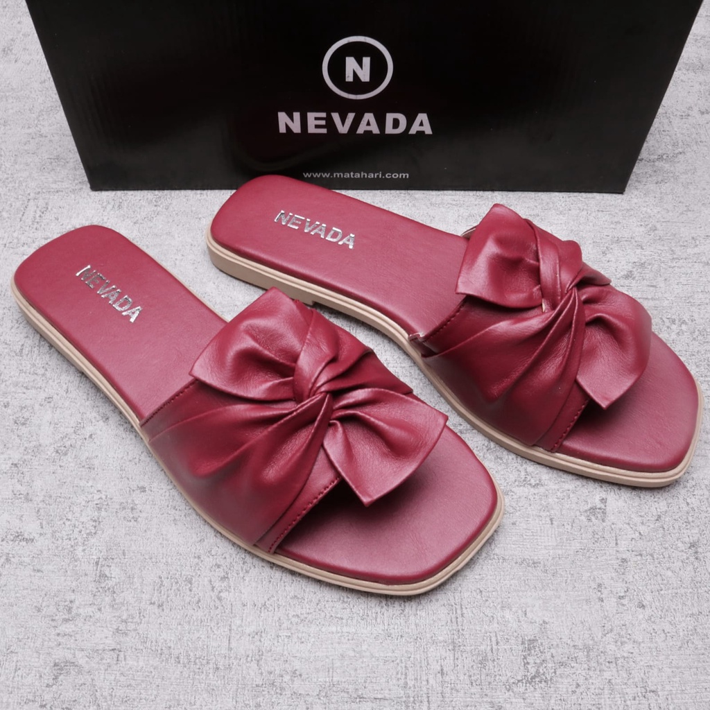 Sandal Nevada Wanita Slop Teplek Sandal Harian Sandal Santai