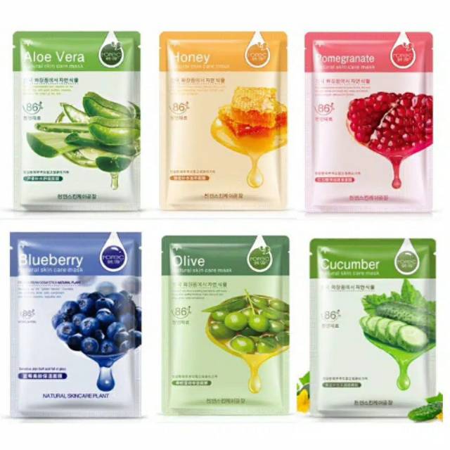 [COD] ROREC Natural Skin Care Mask sheet / Rorec Sheet Mask / Masker Rorec