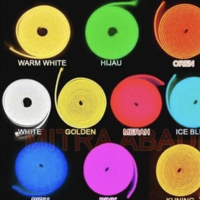 Lampu led neon flex led strip flexible dc12v waterproof 5m