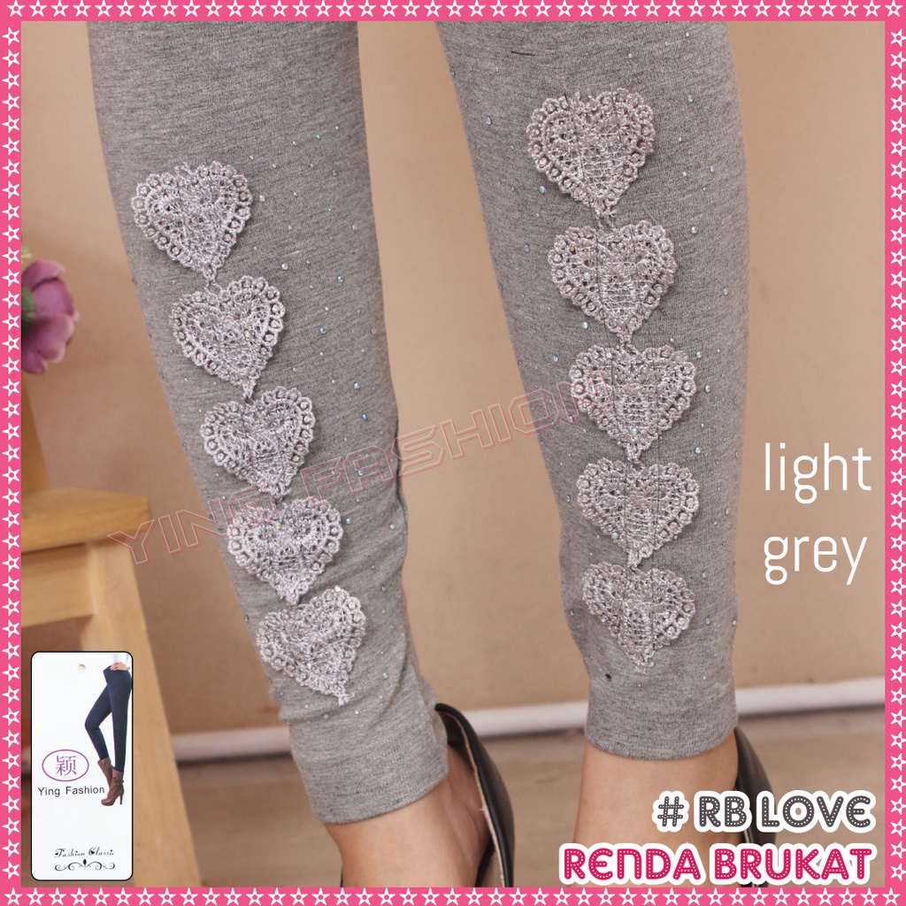 Legging Renda Brukat RB LOVE / legging import wanita  - legging brukat kaki wanita / renda brukat mutiara