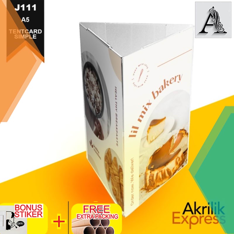 

Promo tent card / tent holder / display menu / papan menui