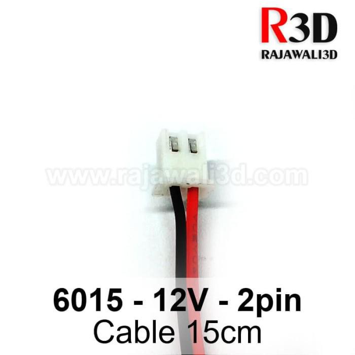 DC Cooling Fan 6015 12v 2pin Brushless kabel 15cm