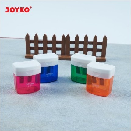 

Joyko Sharpener B-24 Rautan Kotak Kontainer 2 Lubang Untuk Anak Serutan Tangan B24