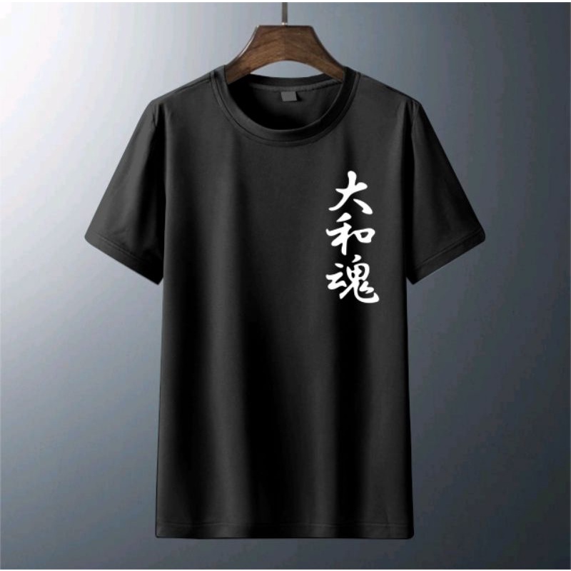 KAOS PRIA DISTRO / SABLON HIQH QUALITY // TULISAN JEPANG DAN CINA