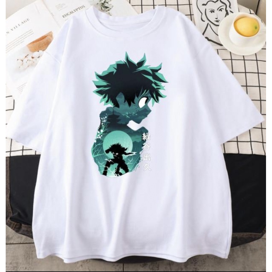 BRIGO Kaos Oversize izuku midoriya anime II Kaos Jumbo Size Pria &amp; Wanita II Kaos Oversize Print DTF