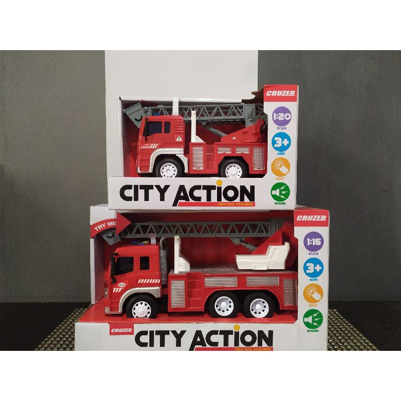 Cruzer City Action Mainan Mobil Pemadam / Cruzer City Action Fire Truck / Fire Truck Car / Toys King