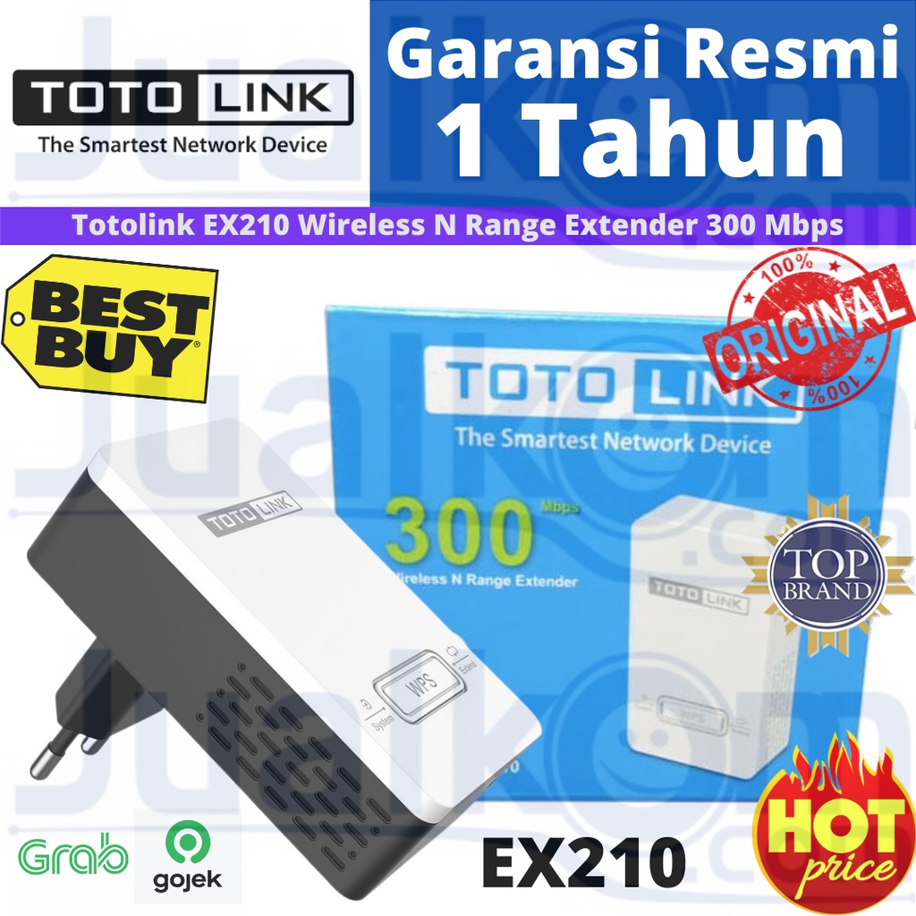 Totolink Wireless N Range Extender 300Mbps EX210 EX 210 Resmi