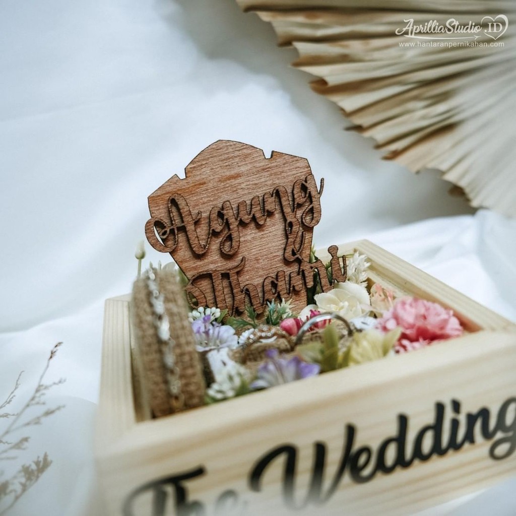 SET KOTAK PERHIASAN CINCIN, MAHAR DAN SESERAHAN  RUSTIC CUTTING