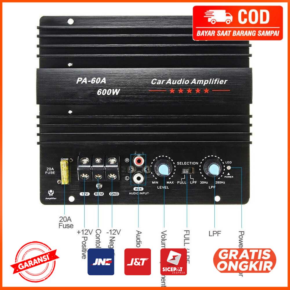 Car Audio Amplifier Board Bass Subwoofer 600W PA 60A