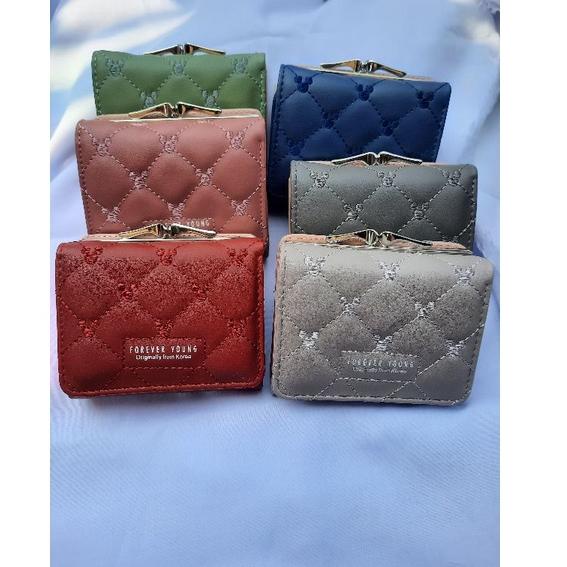 Dompet Kecil Wanita/ Dompet Kawat Lipat Permanen Koin 3K6