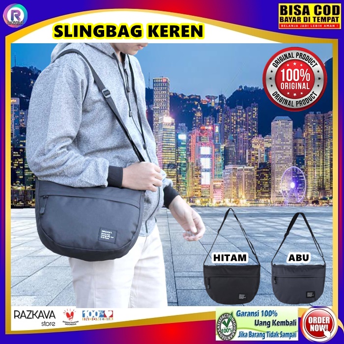 Tas Samping Wanita Pria Salempang Slempang Selendang Sandang Sekolah Kuliah Kerja Cowok Cewek Distro