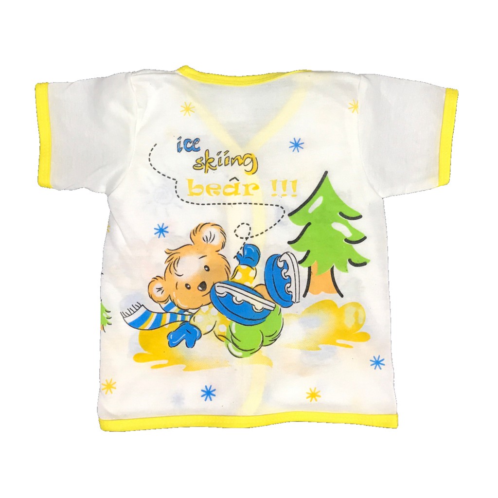 BAYIe -  12 Pcs Baju Bayi Pendek MELODY New Born umur 0-3 bulan/baju rumah/anak laki-laki/perempuan