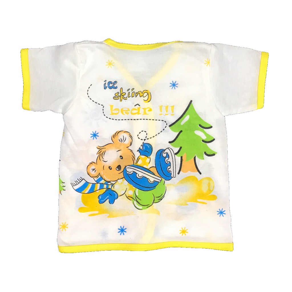 BAYIe -  6 Pcs Baju Bayi Pendek MELODY New Born umur 0-3 bulan/baju rumah/anak laki-laki/perempuan