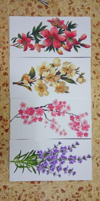 Hiasan Dinding Poster Kayu Wall Decor Dekorasi Rumah Kamar Dapur Cafe Minimalis Motif Bunga - Flr21