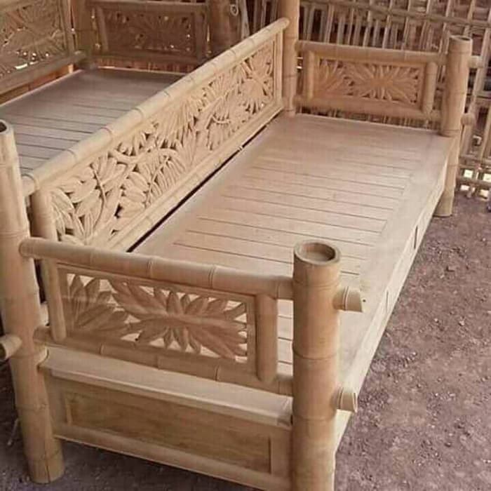 unik bale-bale ukir bambu kayu jati