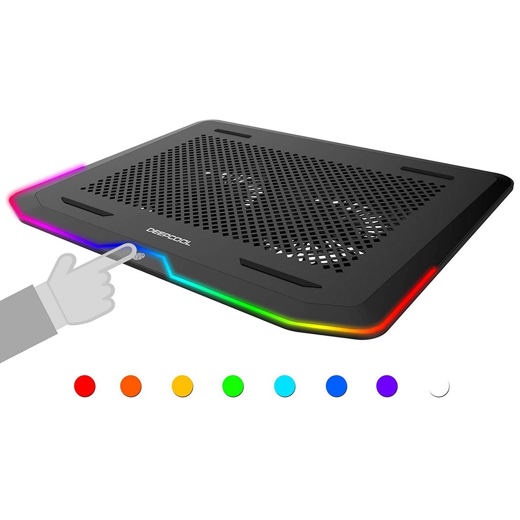 Deepcool N80 RGB LED Notebook Cooler Cooling Pad Gaming Kipas Pendingin Laptop