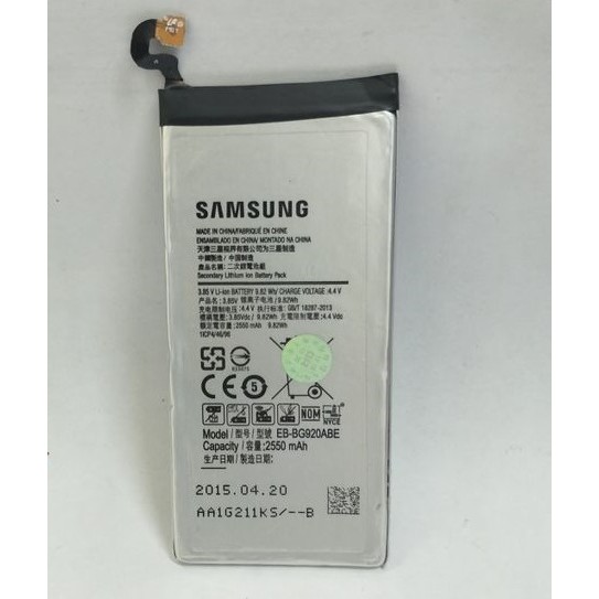 Battery Batre Baterai Samsung GALAXY S6 G920 EB-BG920ABE S6 Flat