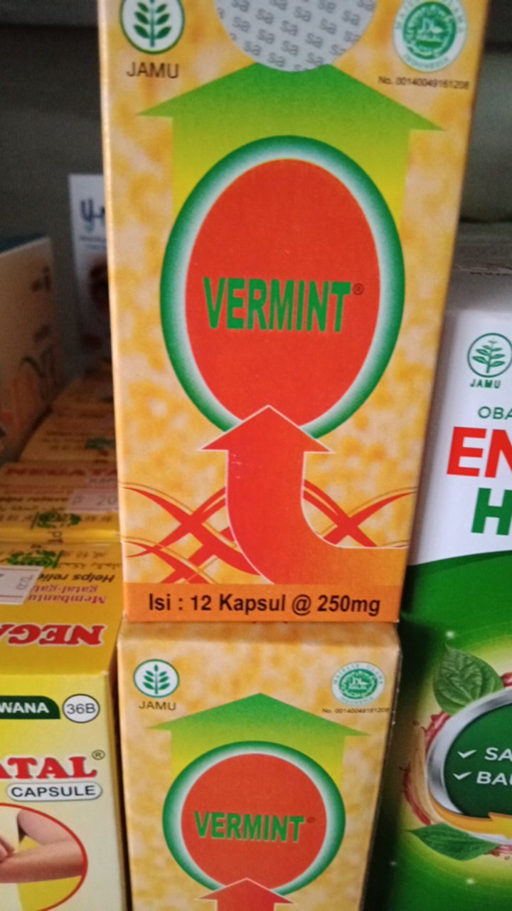 VERMINT Obat Cacing Typhus Tipes 12 KAPSUL ORIGINAL VERMINT Obat Cacing Typhus Tipes 12 KAPSUL ORIGINAL