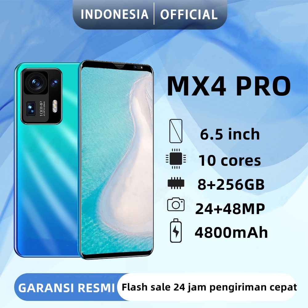 5G [Flash Sale] MX4 pro RAM 8GB+256GB cuci ponsel murah 700 dan di bawah 6,5 inci ponsel merek baru produk asli resmi promosi termurah dukungan ponsel android COD