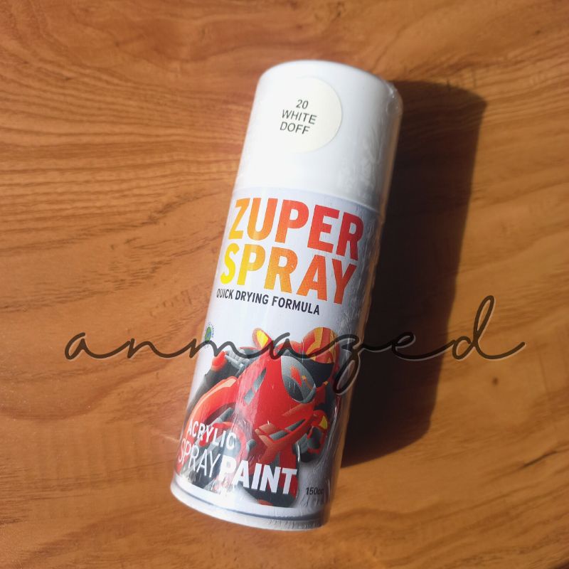 

Zuper Spray Acrylic Spray Paint White Doff