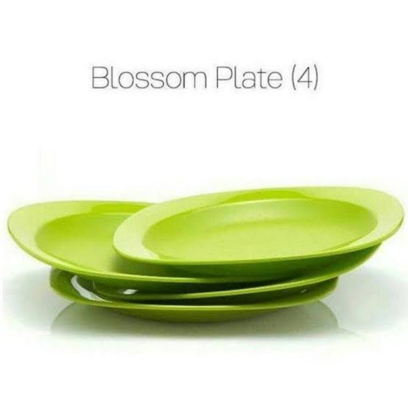 plate hijau Tupperware-blossom plate-ORI-dpt4pcs