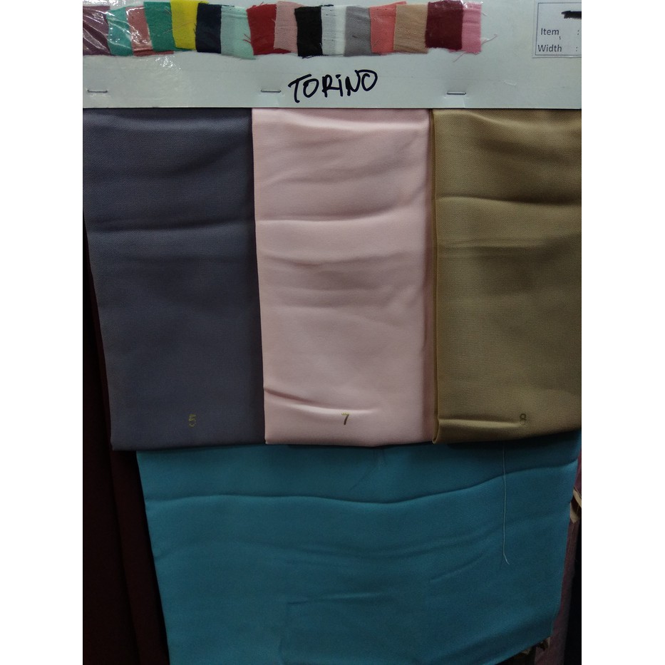 Promo kain torino crepe/bahan gamis/bahan torino creppe Terbaru