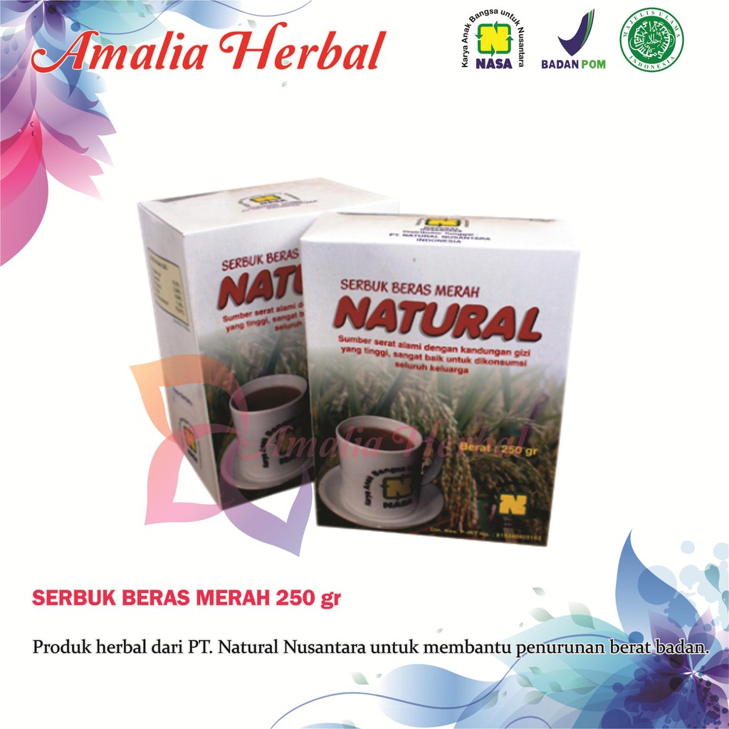 

SERBUK BERAS MERAH Original Asli PT. Natural Nusantara (NASA) - 250 Gram