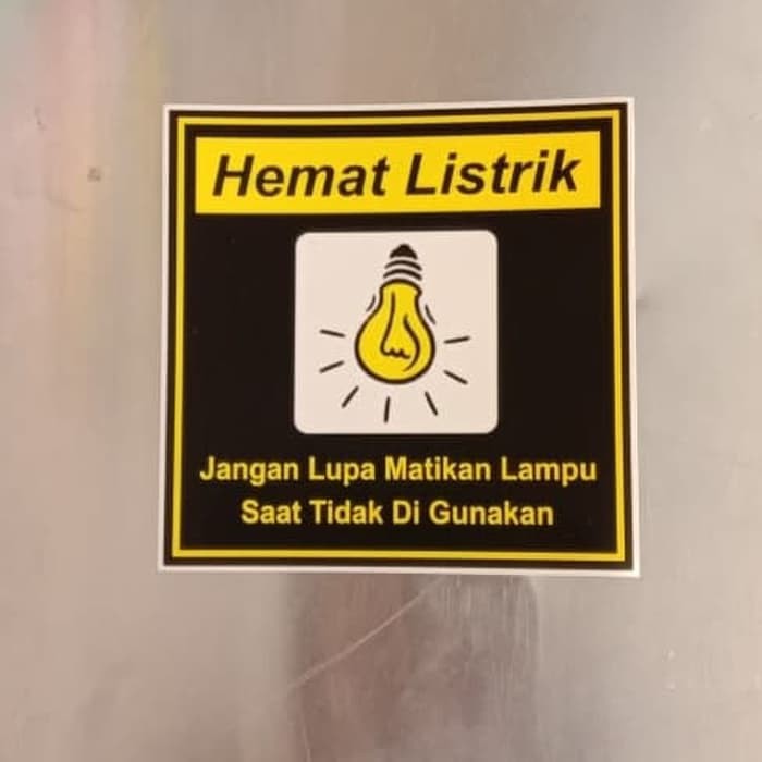 

SIGN STICKER K3 RAMBU SAFETY HEMAT LISTRIK UK 15X15CM