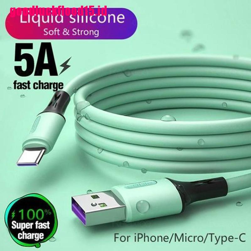 {LUCKID}Liquid Silicone 5A USB Durable Data Cable 1.2m/1.8m Fast Charging Data Cord