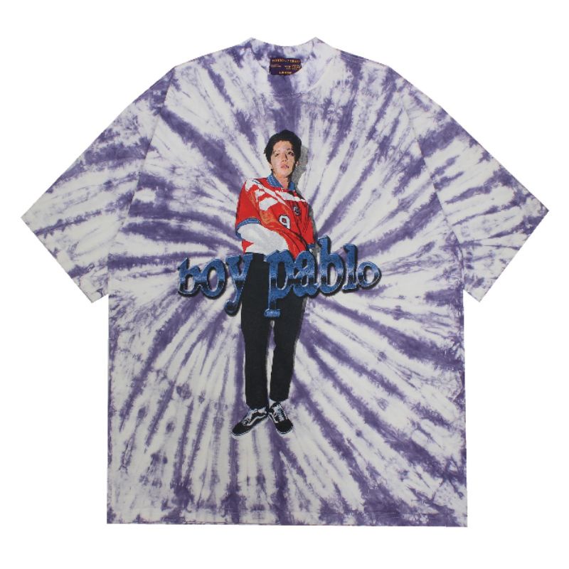 KAOS PRIA OVERSIZE TOXIC1805 BOY PABLO TIE DYE PURPLE PREMIUM TEE