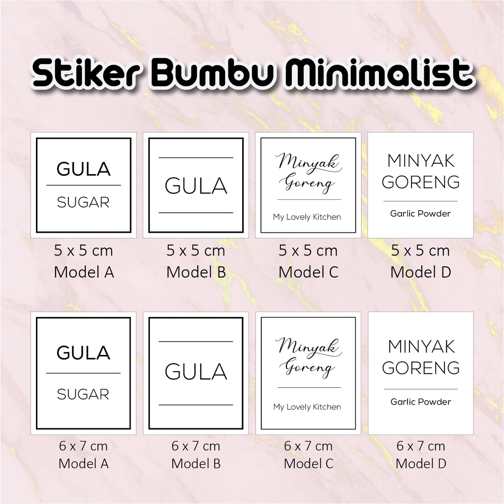 

Stiker Bumbu Dapur ANTI AIR BISA CUSTOM TEKS - Minimalis Modern Aesthetic