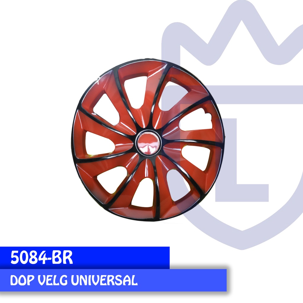 COVER VELG SPORT WHEEL DOP RODA LOWIN DESIGN 14 INCHI HITAM &amp; MERAH 5084 - 1 SET 4PCS