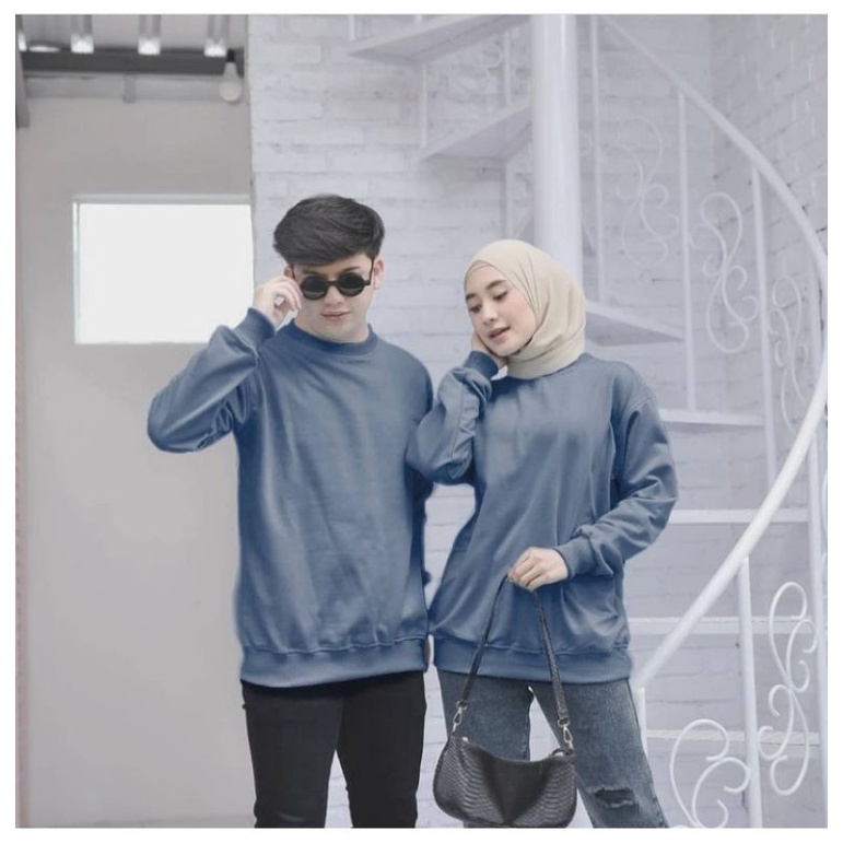 Basic Sweater Polos Fleece Unisex-3