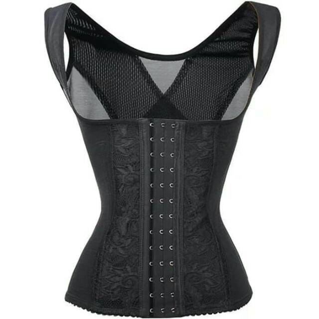 KORSET LONG TORSO 6 ROWS ROW HOOKS BODY SHAPER CORSET PELANGSING DAN MELAHIRKAN