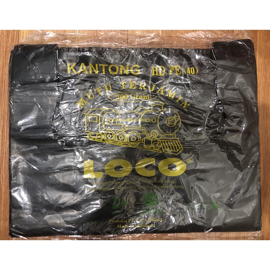 KANTONG PLASTIK KRESEK LOCO TEBAL MERAH/HITAM/PUTIH